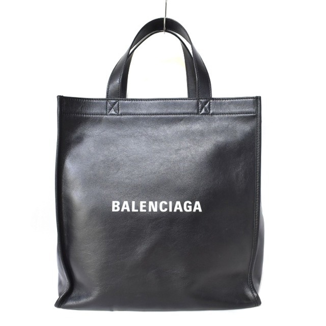 BALENCIAGA ショッピングトート トートバッグ ロゴ レザー ブラック