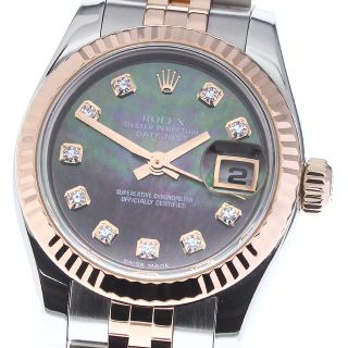 ロレックス(ROLEX)のロレックス ROLEX 179171NG デイトジャスト 10Pダイヤ V番 自動巻き レディース 良品 箱付き_738018(腕時計)