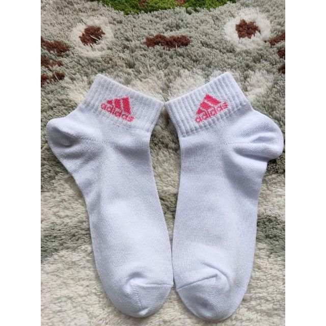 adidas(アディダス)のadidas 靴下 白 23〜25cm ソックス 3足セット レディースのレッグウェア(ソックス)の商品写真