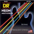 【中古】DR ベース弦 5弦 NEON ニッケルメッキ マルチ カラー コーテッ