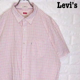 リーバイス(Levi's)の綿100%★リーバイス Levi's ビッグ半袖シャツ マルチチェック 刺繍ロゴ(シャツ)