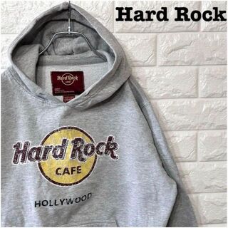 ハードロックカフェ(Hard Rock CAFE)のデカロゴ★ハードロックカフェHardRockCAFEプルオーバーパーカー 裏起毛(パーカー)