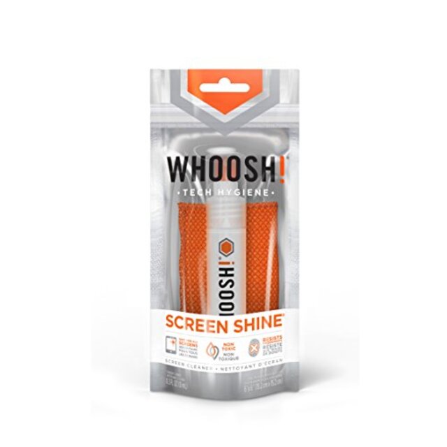 WHOOSH 液晶クリーナー スマホ 液晶モニタ用　抗菌クロスセット（Ｓ） Screen Shine Pocket 8ml　31008MLSSR rdzdsi3