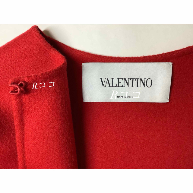 VALENTINO(ヴァレンティノ)の【 VALENTINO 】ヴァレンティノ ★ バージンウール・赤コート ★１回着 レディースのジャケット/アウター(ロングコート)の商品写真