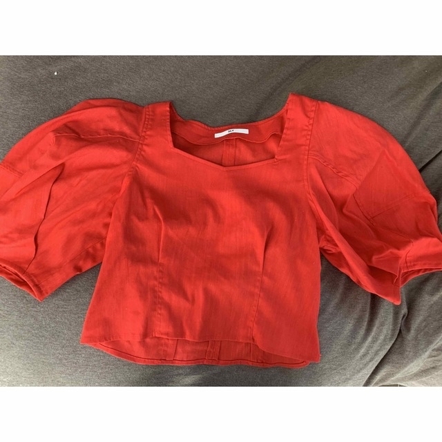 SLY(スライ)のSLY  COTTON LACE DOCKING トップス RED レディースのトップス(シャツ/ブラウス(半袖/袖なし))の商品写真