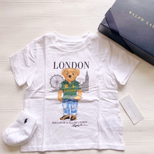 Ralph Lauren(ラルフローレン)の24m90cm  半袖　ラルフローレン　ベア　白　LONDON キッズ/ベビー/マタニティのキッズ服男の子用(90cm~)(Tシャツ/カットソー)の商品写真