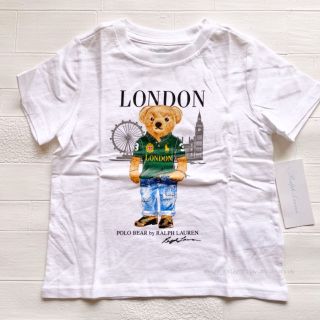 ラルフローレン(Ralph Lauren)の24m90cm  半袖　ラルフローレン　ベア　白　LONDON(Tシャツ/カットソー)