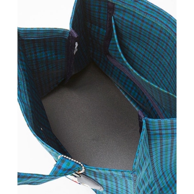 familiar(ファミリア)のファミリア familiar トートバッグ チェック 青 ブルー かばん レディースのバッグ(トートバッグ)の商品写真