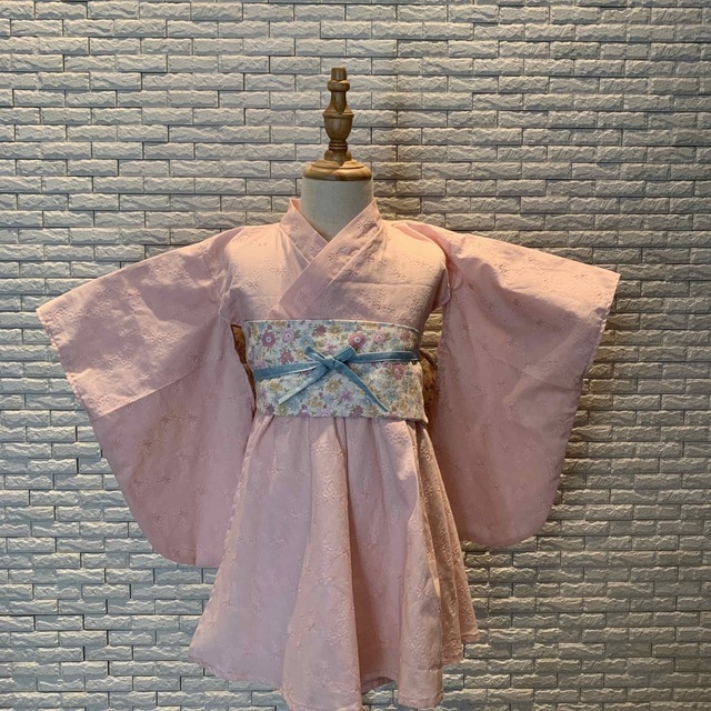 ふれあ浴衣　110 ＊No.14 キッズ/ベビー/マタニティのキッズ服女の子用(90cm~)(甚平/浴衣)の商品写真