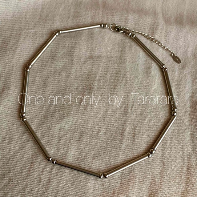 ●handmade ステンレスTube necklace●金属アレルギー対応 ハンドメイドのアクセサリー(ネックレス)の商品写真