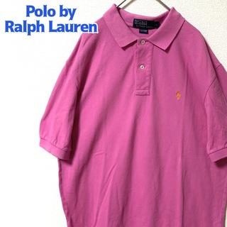 ポロラルフローレン(POLO RALPH LAUREN)のポロ ラルフローレン 半袖ポロシャツ ゆるだぼ ロゴ刺繍 ゆるだぼ ピンク(ポロシャツ)