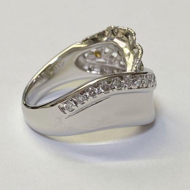 Pt900　カラーダイヤモンドリング　D0.38ct　カラーダイヤ0.12ct レディースのアクセサリー(リング(指輪))の商品写真