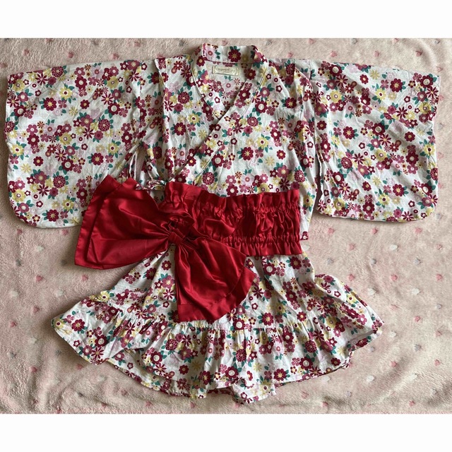 Biquette Club(ビケットクラブ)のBiquete Club浴衣　サイズ90 キッズ/ベビー/マタニティのキッズ服女の子用(90cm~)(甚平/浴衣)の商品写真