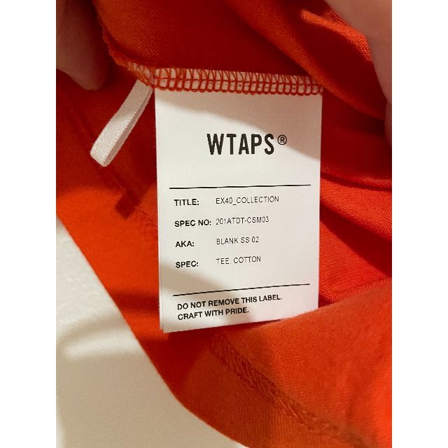 W)taps(ダブルタップス)のBLANK SS 02 / TEE. COTTON★ORANGE / M メンズのトップス(Tシャツ/カットソー(半袖/袖なし))の商品写真