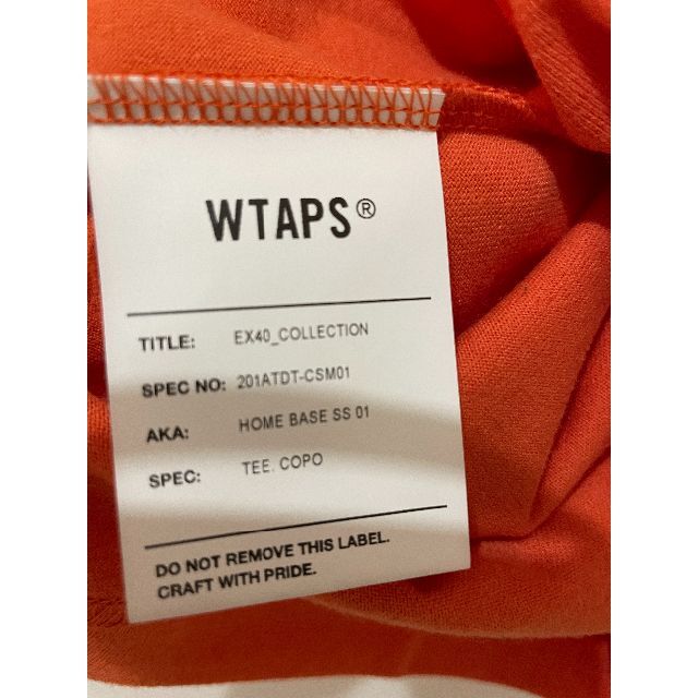 W)taps(ダブルタップス)のHOME BASE SS 01 TEE. COPO / ORANGE / M メンズのトップス(Tシャツ/カットソー(半袖/袖なし))の商品写真