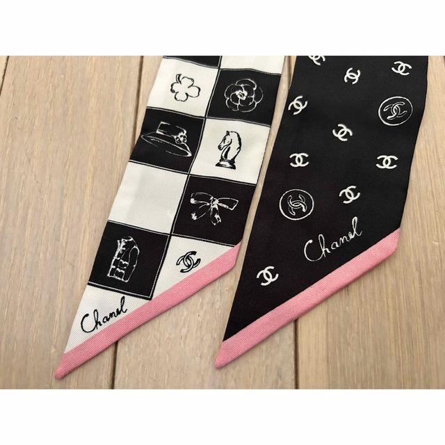 CHANEL☆シャネル☆ツイリーヘアバンドピンク♪カメリア♪リボン