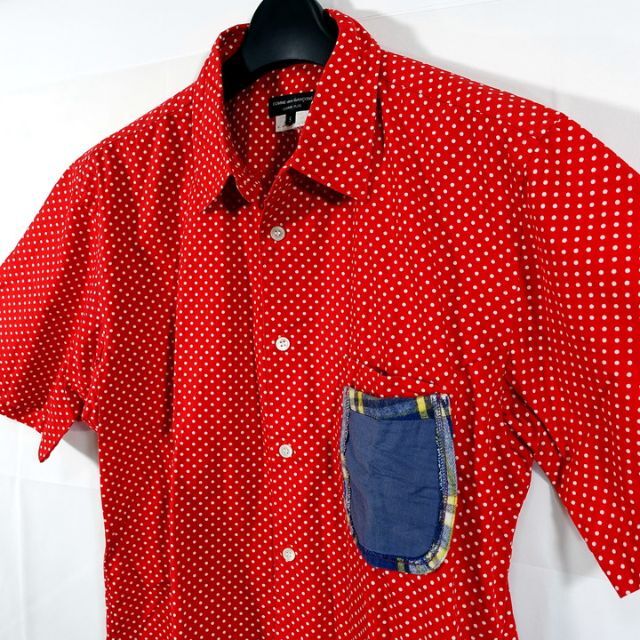 COMME des GARCONS HOMME PLUS(コムデギャルソンオムプリュス)の【良品】コムデギャルソンオムプリュス　ドット柄プリント半袖シャツ メンズのトップス(シャツ)の商品写真