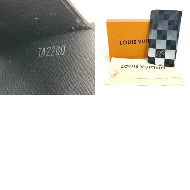 ルイヴィトン LOUIS VUITTON ポルトフォイユ ブラザ NM  N40415 ダミエグラフィットジャイアント  2つ折り 長財布 ダミエキャンバス ブラック