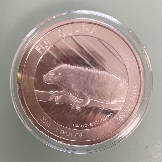 2016年製　フィジー　銀貨　1オンス　iguana