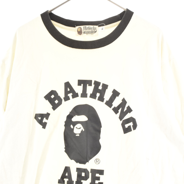 A BATHING APE(アベイシングエイプ)のA BATHING APE アベイシングエイプ カレッジ ロゴ 半袖Tシャツ ブラック メンズのトップス(Tシャツ/カットソー(半袖/袖なし))の商品写真