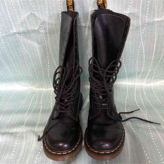 ドクターマーチン(Dr.Martens)のDr.Martens ロングブーツ 24cm 黒 14ホール 未使用訳あり(ブーツ)