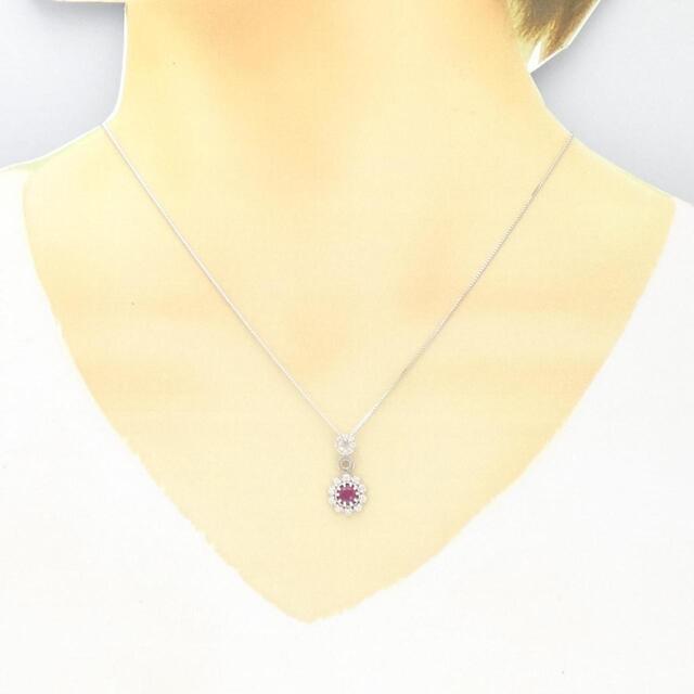 K18WG ルビー ネックレス 0.43CT | namira.mc