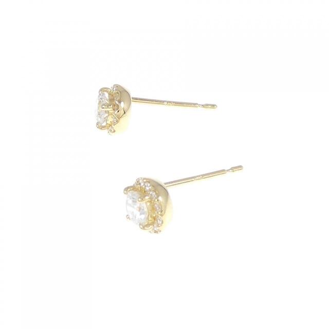 【リメイク】K18YG/ST ダイヤモンド ピアス 0.220CT 0.243CT E SI2 VG