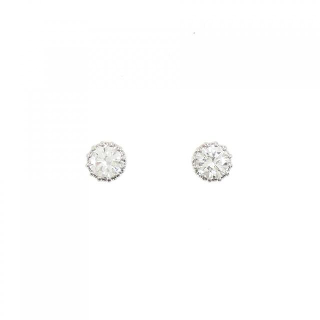 【リメイク】PT/ST ダイヤモンド ピアス 0.405CT 0.424CT D SI1 VG