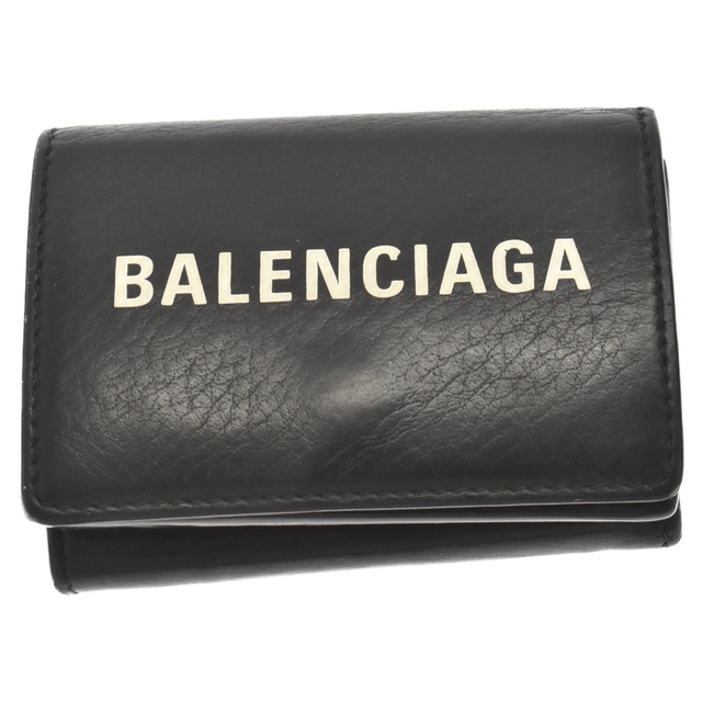 BALENCIAGA バレンシアガ エブリデイ 三つ折り財布 ミニウォレット 505055 ブラック95センチ厚み