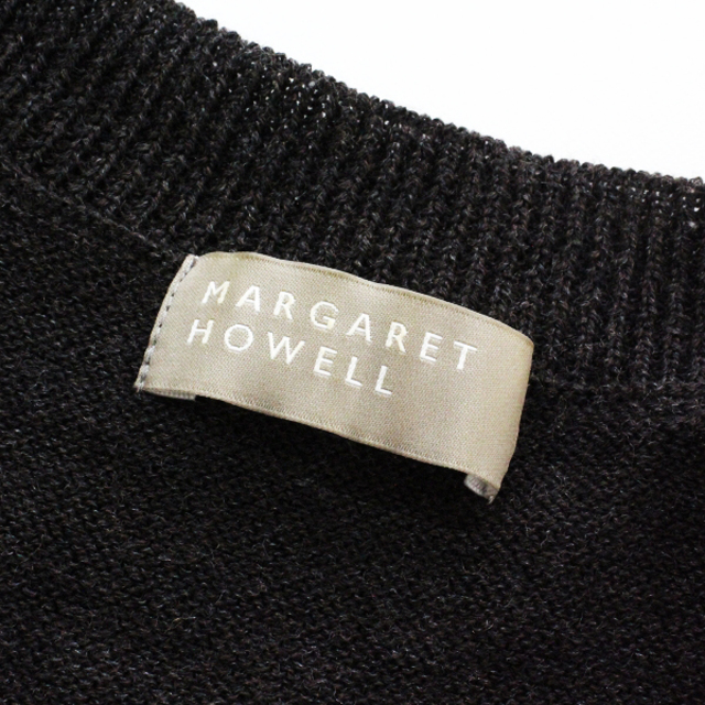 MARGARET HOWELL(マーガレットハウエル)の2020AW MARGARET HOWELL マーガレットハウエル POCKET SLIPOVER ベスト 2/ダークブラウン ニット ウール【2400013329996】 レディースのトップス(ベスト/ジレ)の商品写真