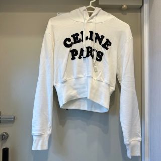 セリーヌ(celine)のCELINE パーカー Sサイズ ホワイト(パーカー)