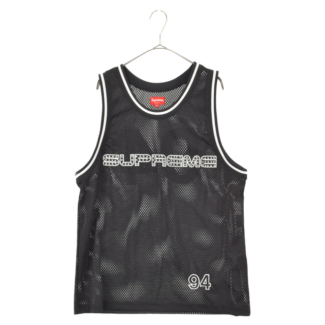 Supreme(シュプリーム)のSUPREME シュプリーム 19SS Rhinestone Basketball Jersey ラインストーンバスケットボールジャージー メッシュタンクトップ ナンバリング ブラック メンズのトップス(タンクトップ)の商品写真