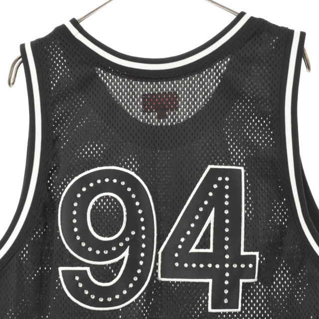 Supreme(シュプリーム)のSUPREME シュプリーム 19SS Rhinestone Basketball Jersey ラインストーンバスケットボールジャージー メッシュタンクトップ ナンバリング ブラック メンズのトップス(タンクトップ)の商品写真