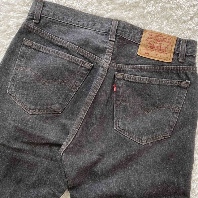 ☆激レア 90s Levi's リーバイス 赤文字 501xx 先染め黒 W33