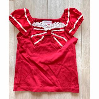 シャーリーテンプル(Shirley Temple)の専用　シャーリーテンプル　リボン　カットソー　110cm(Tシャツ/カットソー)