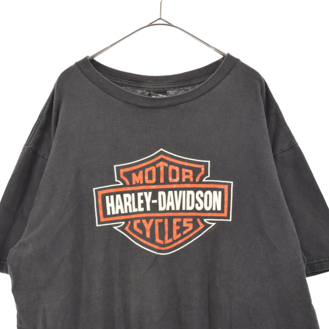 VINTAGE ヴィンテージ Harley Davidson motorcycles CHICAGO シカゴ クラシックロゴ プリント半袖Tシャツ ブラック