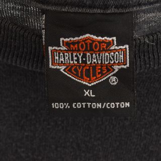 VINTAGE ヴィンテージ Harley Davidson motorcycles CHICAGO シカゴ クラシックロゴ プリント半袖Tシャツ ブラック