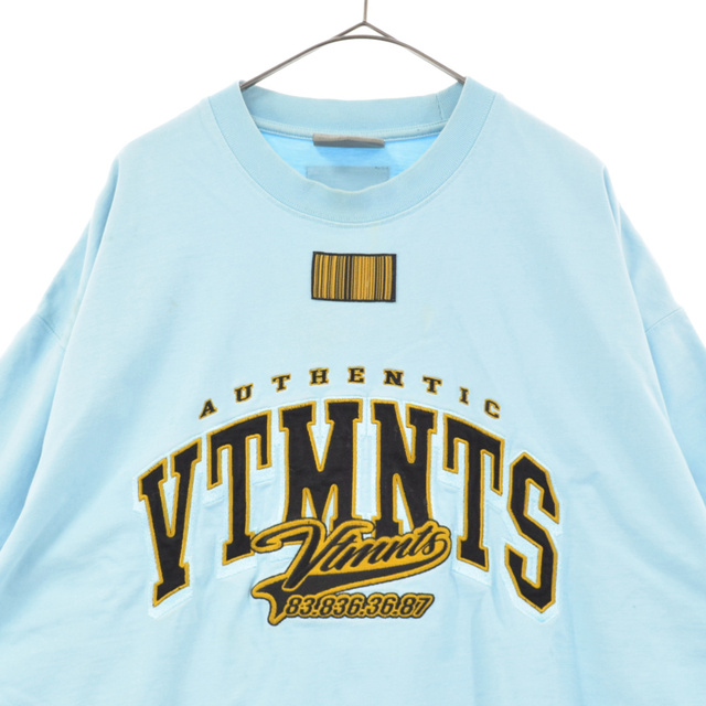 VTMNTS ブイティーエムエヌティーエス 22SS COLLEGE LOGO EMBROIDERED TEE SS VL12TR180X