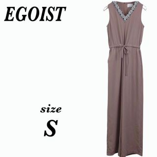 エゴイスト(EGOIST)のEGOIST エゴイスト　オールインワン　ワンピース　ブラウン　ノースリーブ(オールインワン)