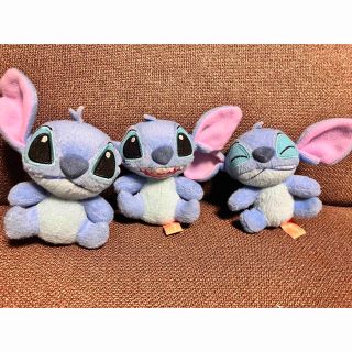 スティッチ(STITCH)のスティッチ　ぬいぐるみ　キーホルダー　ストラップ　3個セット(キャラクターグッズ)