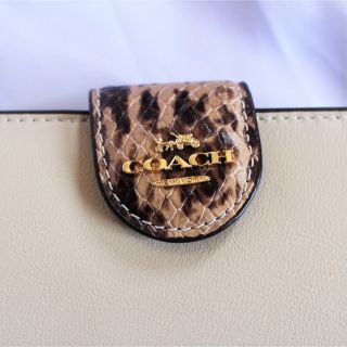 COACH - 【新品・正規品】日本未発売 COACH コーチ レザー パイソン 二