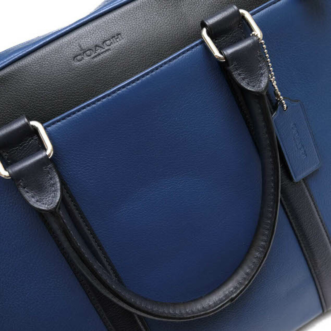 コーチ／COACH バッグ ブリーフケース ビジネスバッグ 鞄 ビジネス メンズ 男性 男性用レザー 革 本革 ブルー 青  F56018 Perry Slim Brief In Colorblock ペリー スリムブリーフ カラーブロック 2WAY ショルダーバッグ ノートPC収納可