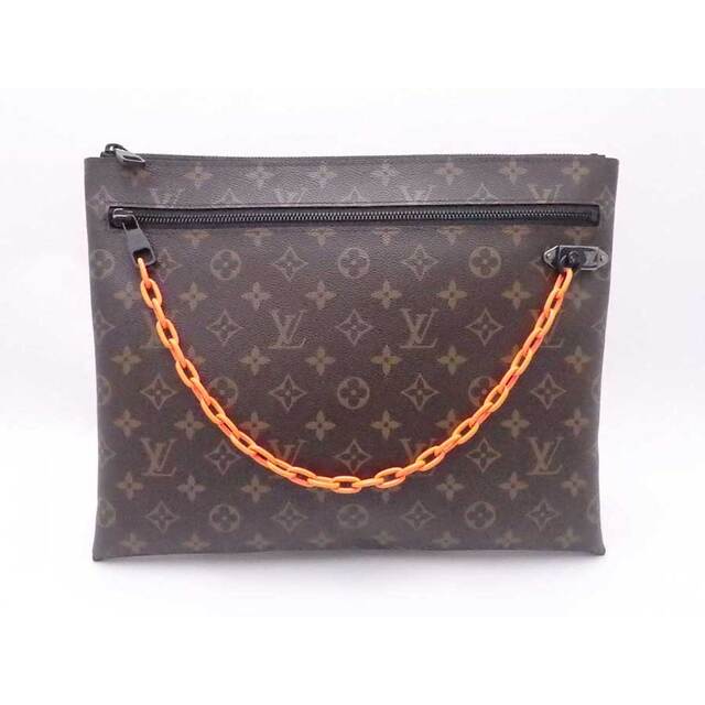 LOUIS VUITTON(ルイヴィトン)のルイ ヴィトン LOUIS VUITTON クラッチバッグ モノグラム ポシェット A4 モノグラムキャンバス ブラウンｘオレンジ メンズ M44484 送料無料【中古】 e53551a メンズのバッグ(セカンドバッグ/クラッチバッグ)の商品写真