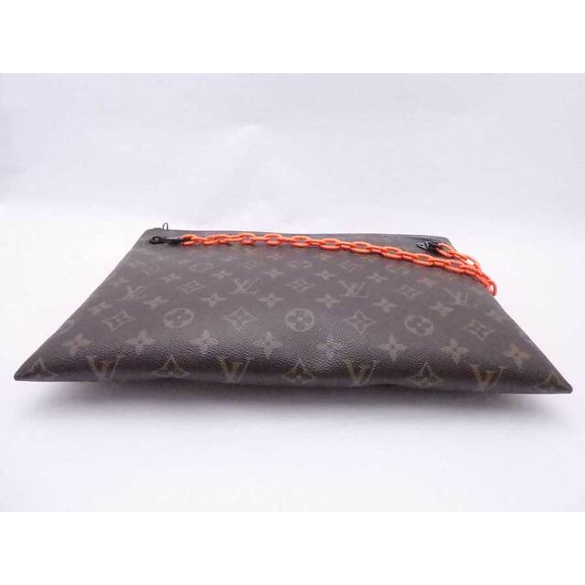 LOUIS VUITTON(ルイヴィトン)のルイ ヴィトン LOUIS VUITTON クラッチバッグ モノグラム ポシェット A4 モノグラムキャンバス ブラウンｘオレンジ メンズ M44484 送料無料【中古】 e53551a メンズのバッグ(セカンドバッグ/クラッチバッグ)の商品写真