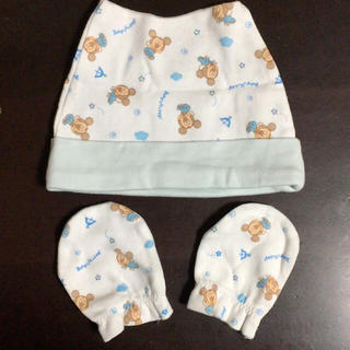 【ゆきんこ様専用】ミッキー 帽子&ミトンセット 新生児〜用(帽子)