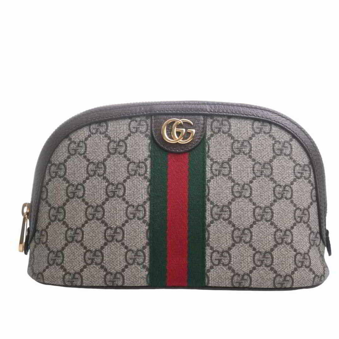 【中古】Gucci グッチ オフィディア GGスプリーム ラージ コスメティックケース コスメポーチ 625551 ベージュ/ブラウン PVC by | フリマアプリ ラクマ