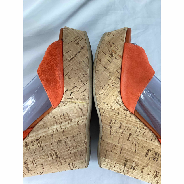 FABIO RUSCONI(ファビオルスコーニ)のFABIO RUSCONI   ファビオルスコーニ　ウエッジサンダル　オレンジ レディースの靴/シューズ(サンダル)の商品写真