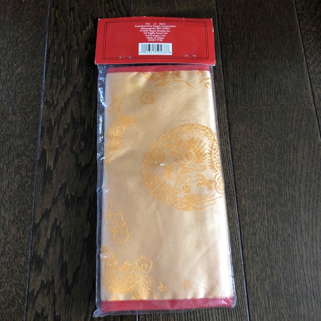【送料込】中国雑貨 チャイナ 折り畳み財布 イエロー レディースのファッション小物(財布)の商品写真