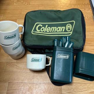 コールマン(Coleman)のあづさ様専用コールマン  カトラリーセット　カップ　収納バッグ　アウトドア　(食器)