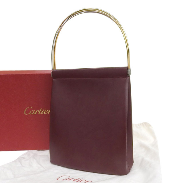 カルティエ Cartier バッグ レディース ブランド ハンドバッグ トリニティ レザー ボルドー